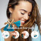 Stainless Steel Hypoallergenic Earring Hooks, 100 Pieces Earrings Making Kit, Earring Hooks with Pendant Clasp, Silicone Ear Backs and Polishing Cloth for Earrings Making DIY (Silver) (100)