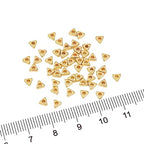 BEADIA 14K Gold Plated Triangle Spacer Beads 3.5x1.5mm 50pcs for Jewelry Making Findings Non Tarnish - color: 14K Gold, size: 3.5x1.5mm Triangle