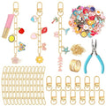 AUGSUN 189Pcs Keychain Making Kit, Charm Jewelry Chain Making Crafts Including 60 Charms 12 Keychain Clips Hooks 15 Extender Chains 100 Jump Ring and Jewelry Plier for Crafts Accessories - style: Grace