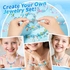 BLmukce Charm Bracelet Making Kit for Girls Ages 8-12, DIY Jewelry Making Kit & Craft Set with Beads, Charms & Necklace Kit Birthday Christmas Gift for Kids 4-6 7 8 Years Old Girl - color: Blue