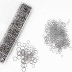 EuTengHao 1504pcs Open Jump Ring and Lobster Clasps Kit Include Pliers Tweezers Jewelry Making Repair Supplies Kit with Jewelry Making Accessories for Necklace Making Repair (Silver) - color: Silver