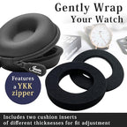 Watch Travel Case, Shock-Tested Single Watch Case for Wristwatches & Smart Watches, Black - color: Black