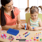 JOICEE 80 Set Cheer Pins Spirit Clips,80 Clothes Pins 126 Mini Resin Animals Bows Daisy and Stickers Pen Over 300 Beads Pearls for Cheerleading Backpacks Ribbon Team Classroom Cheer Gifts Bulk(Blue) - color: Blue