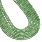 30 Pcs 4x13mm Natural Light Green Aventurine Crystal Bead Smooth Cylinder Tube Spacer Beads for Bracelets Jewelry Making - color: Green Aventurine, size: 4x13mm