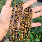 90pcs Adabele Natural Grade A Yellow Tiger Eye Healing Gemstone 4mm (0.16 inch) Small Round Beads Gem Stone Spacer for Jewelry Making GY26-4 - color: Grade a Tiger's Eye, size: 4mm (90pcs/1 Strand)