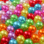 100pcs Color Pearl Beads 20mm Acrylic Bead Bulk Mixed Color Opaque Beads for Pen Bag Jewelry Making Necklace Bracelet(Pearl-1) - color: pearl-1