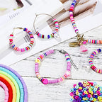 8000 Pieces 20 Strands Polymer Clay Disc Flat Heishi Round Vinyl Handmade Spacer for Making Jewelry Necklace Bracelet DIY Crafts(Multiple Colors, 6 mm)