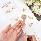 Beebeecraft 8 Sets Toggle Clasps Enamel 18K Gold Plated Brass Flower Bracelet Toggle Clasps Tulip T Bar for Necklace Bracelet Making - color: #8 8 sets