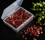 Natural Chip Stone Beads Red Jasper 5-8mm About 400 Pieces Irregular Gemstones Healing Crystal Loose Rocks Bead Hole Drilled DIY for Bracelet Jewelry Making Crafting (5-8mm, Red Jasper) - color: Red Jasper
