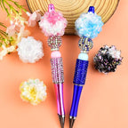 6Pcs Luminous Big Flower Fancy Beads for Pens Flower Focal Space Beads for DIY Craft Beadable Pens Keychain Bracelet Necklace Earrings Jewelry Making - color: Luminous Big Flower