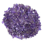 Amethyst Pre Drilled Natural Crystals Crushed Chips Beads for Jewelry Making, DIY Handmade Healing Crystals (25 Inch Strand) - color: Amethyst
