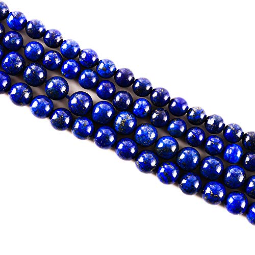 RayLineDo® 41Pcs 10mm Natural Blue Lapis Lazuli Stone Round Beads Loose Beads Wholesale for Jewelry Making - color: Blue Lapis Lazuli, size: 10mm