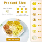 Craftdady 90g Small Glass Seed Beads 6/0 Yellow Bracelet Beads Tiny Round Loose Spacer Beads Handmade Craft Beads with 22pcs 8mm Round Glass Beads for DIY Necklace Jewelry Making
