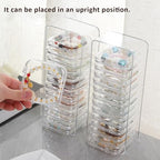 15 Pcs Clear Travel Jewelry Cases with Storage Box Plastic Jewelry Organizer Protective Container for Bracelets, Necklaces, Earrings, Powder Puff, Press-on Nails