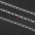 YOUBEIYEE 16.4 Feet Silver Plated Brass Jewelry Chain Roll Rolo Chain Necklace Bracelet DIY for Women Jewelry Supplies Findings - color: Rolo