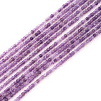 Faceted Natural Amethyst 2-3mm Cube Square Loose Beads Gemstone Small Loose Beads Healing Crystal Energy Stone for DIY Jewelry Making 15" - color: Amethyst1