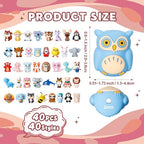 Ferreve 40 Pcs 3D Animal Silicone Focal Beads for Pens, Keychain Making, Focal Beads Bulk for Beadable Keychain DIY Crafts Bracelet Necklace Phone Chain Charms Jewelry Making (Cute Style) - style: Cute Style
