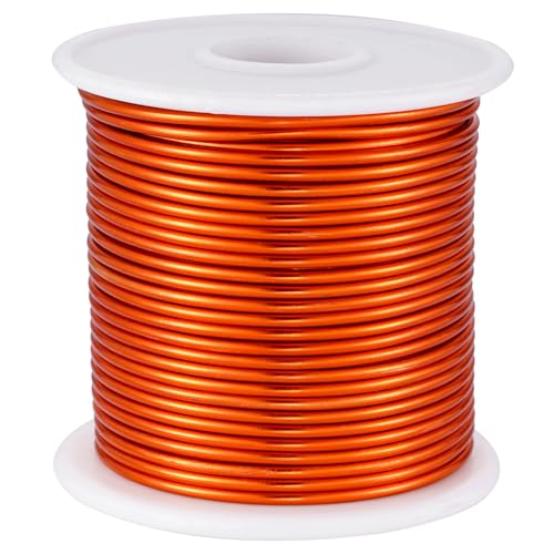 12 Gauge Orange Aluminum Craft Wire (105FT) - Anodized for Jewelry Making, Beading Floral, Plant Gardening, Sculpting & Modeling Craft Wire (Orange #12, 2mm) - color: Orange #12