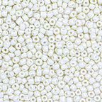 2000pcs Glass Seed Beads Bulk, 4mm 6/0 Mini Pony Spacer Small Individual Color Seed Beads for DIY Bracelet Necklaces Wrist Jewelry Making, Beige White - color: Beige White