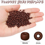 2200pcs Glass Seed Beads Bulk, 4mm 6/0 Pony Beads Bulk for Jewelry Making Mini Spacer Beads Loose Beads Craft Small Glass Seed Beads for DIY Bracelet Wrist (Coffee Brown) - color: Coffee Brown