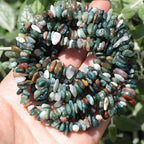 400pcs Natural Chip Stone Beads for Jewelry Making India Agate 5-8mm Irregular Gemstones Healing Crystal Loose Rocks Bead Hole Drilled for Ring Earrings Necklace Bracelet Making DIY Art Crafts - color: India Agate(2 Strands-62")