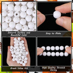 100pcs Golf Ball Beads with 5.5 Yard Elastic Rope,Acrylic Sports Beads DIY Spacer Bead for Necklace Bracelet Keychains Handmade Jewelry Making Accessories Craft Supplies,12mm (Golf) - color: Golf