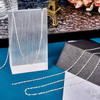 Elecrelive S925 Sterling Silver Chains 3.28 Feet Twisted Silver Singapore Chains 4.5x1mm with Velvet Bag for Men Women Jewelry Chain DIY Making - color: 925 Sterling Silver