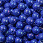 16mm Acrylic Bead 100pcs AB Royal Blue Color Acrylic Bead Chunk Bubblegum Beads for DIY Crafting Necklace Bracelet Jewelry Making Keychain (Royal Blue) - color: royal blue