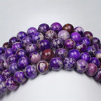 MJDCB 10mm Purple Imperial Jasper Gemstone Beads Round Loose Stone Bead for Jewelry Making Bracelets Necklaces - color: Purple Imperial Jasper, size: 10mm