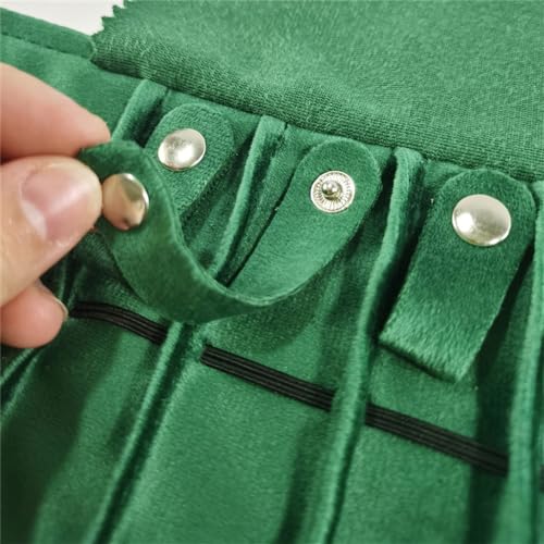Portable Jewelry Roll Untangled Secure Necklace Travel Storage Bag Displays Holder 16 Chain (gray PU and green) - color: gray PU and green