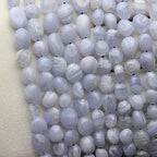 MJDCB Natural Irregular Shape Stone Beads 6-8mm Blue Lace Agate Gemstone Energy Cured for Jewelry Making Necklaces - color: Blue Lace Agate