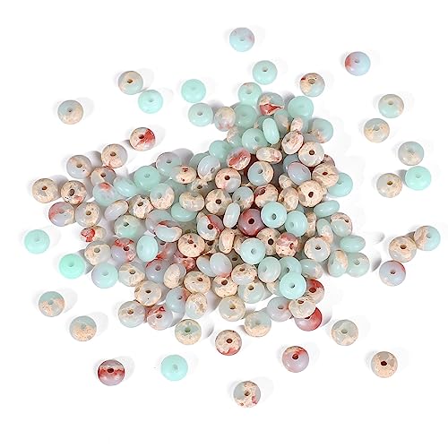 BEADIA Natural Shoushan Disk Stone Beads 4x2mm 160pcs Rondelle Loose Semi Gemstone Beads for Jewelry Making Design - color: Shoushan