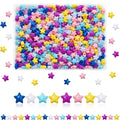 Amaney 400pcs Star Beads Multi Color Acrylic Beads for Bracelet Necklace Craft Jewelry Making - color: StarBeads