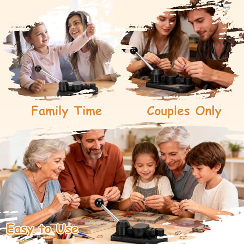 18 Pcs Ring Bender, Complete Ring Bender Tool Rings Bending, Spoon Rings Maker Machine with Nylon Mold, Multi-Functional Ring Earring Bending Tool, Sizer Measuring Tools Suitable for Gift-Giving - size: 18-Piece Set