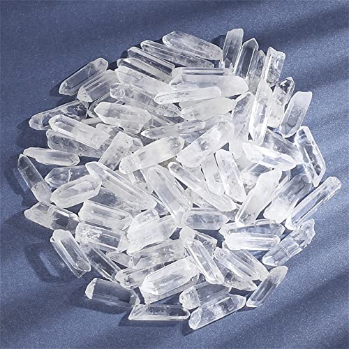 0.45lb Clear Quartz Crystal Points Natural Healing Crystals Tumbled Polished Bulk Stones for Meditation Yoga Chakra Reiki Balancing Crystal Therapy Gemstones Crystals 0.39"-1.18” - color: 0.39"-1.18”, size: 0.45 Pound