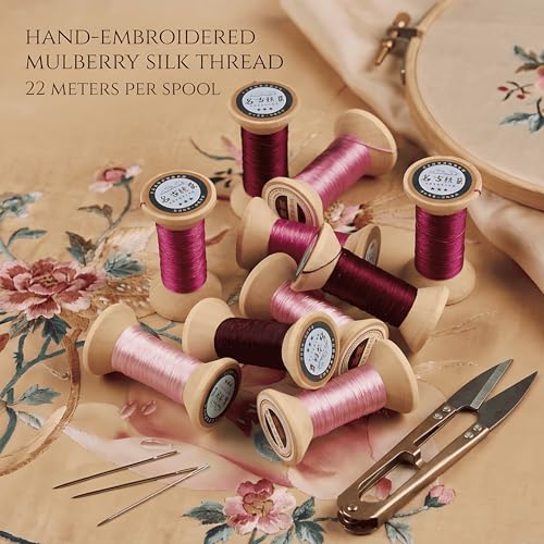 Natural 100% Mulberry Handmade Embroidery Silk Thread Silk Floss (25) - color: 25