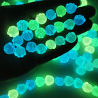Glow in The Dark Cat's Paw Solar Luminous Smile Face Mixed Acrylic UV Color Changing Bracelet Beads - Sun Sensitive Plastic Glow Beads Bulk for Jewelry Making Bracelets - color: Mixed Colors Cat's Paw Beads