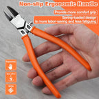 SPEEDWOX Wire Cutters 38 Angled Flush Cutters for Electronic Component Ultra-Sharp Diagonal Cutters Side Cutting Pliers Wire Snips for Jewelry Making Cutting Soft Wires, Electronics Zip Tes, Plastic - style: 38°angle