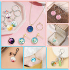 80pcs Open Bezels for Resin,Hollow Frame Pendants Open Back Frame Pendant Round Open Back Bezel Resin Casting Frame Pendant for Pressed Flower, Earrings, Bracelet, DIY Crafts(K Gold,White K) - color: K Gold,White K;Round