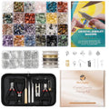 MineCrystals Jewelry Making Kit DIY Natural Crystal Chip Stones Beads Tools kit Jewelry Wires Findings Supplies Instruction Guide Gift Box for Adult Teens Craft Bracelet Earring Necklace