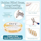 Beadthoven 131 Ft 14K Gold Filled Wire 26 Gauge 0.4mm Dead Soft Round Gold Filled Brass Wire for Crafts Wire Wrap Jewelry Making Supplies - size: 26 Gauge (0.4mm)
