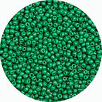 8/0 Glass Seed Beads Bulk, Green 3mm Tiny Round Craft Seed Bead, Small Mini Pony Beads for Jewelry Making Bracelet Necklace Wrist Beading Weaving Supplies, 2500pcs - color: Green