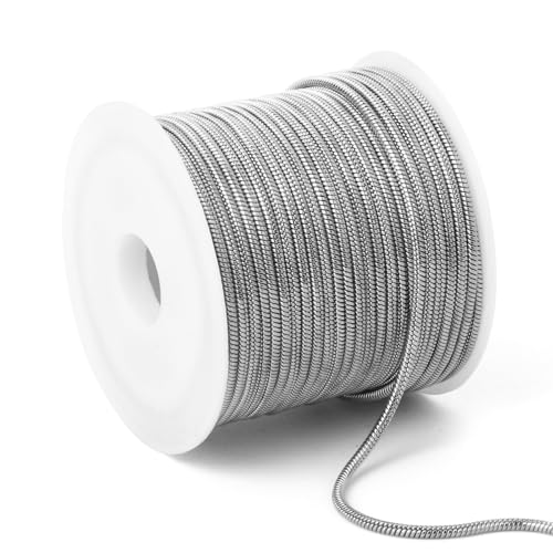 33 Feet Stainless Steel Snake Chains Roll, 1.5mm 304 Stainless Steel Round Snake Chain Bulk Spool for Jewelry Making DIY Craft - color: 1.5mm Stainless Steel Round Snake Chains