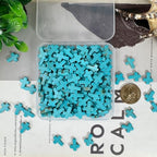 Turquoise Cross Beads for Bracelet Making - 200pcs 12x16mm Natural Semi-Precious Gemstone Loose Spacer Beads for Jewelry, Beading, Earrings & DIY Handmade Crafts - color: Turquoise Cross 12*16mm