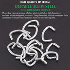 Keadic 1000Pcs 1/2" Hog Rings, Galvanized Hog Rings, Hog Rings for Auto Upholstery, Professional Upholstery Hog Rings, Hog Ring Set for Furniture Fencing Bagging - color: 1000pcs 1/2 Hog Rings