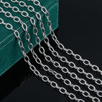 UMAOKANG 2 Yard Stainless Steel Chain for Jewelry Making Embossed Oval Link Chain Necklace DIY for Men and Women Jewelry DIY Accessories - color: Oval (Steel)