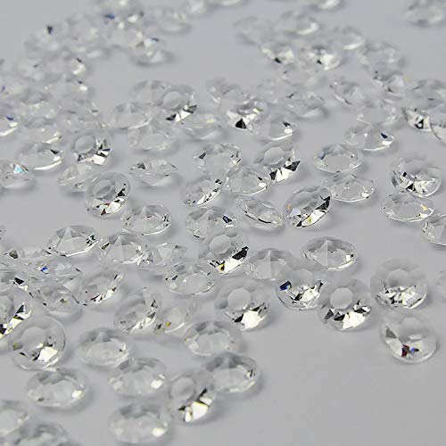 ZKC 0.4inch 1000PCS Clear Crystal Acrylic Diamond Vase Fillers Beads for Wedding Centerpiece Table Scatter Shower Party Vase Beads Decorations, 10mm - color: Clear
