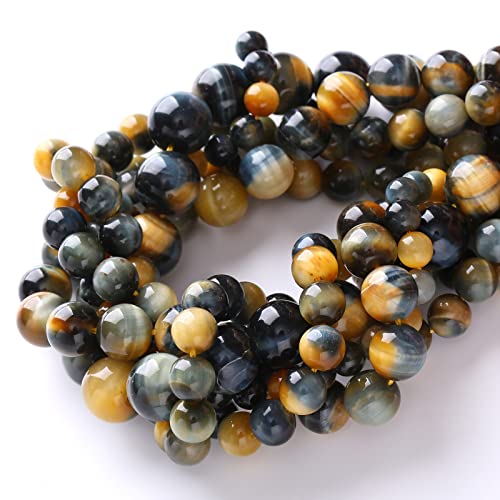 4mm 90pcs AAA Dream Blue Tiger Eye Beads Semi Precious Round Smooth Gemstones Energy Healing Loose Beads for Jewelry Making - color: Dream Blue Tiger Eye Stone, size: 4mm
