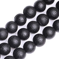 GEM-Inside Black Frost Spacer Agate Gemstone Loose Beads Natural Energy Power Beads for Jewelry Making 14mm Round 15 Inches - color: Black Agate, size: 14mm