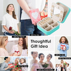 Initial Jewelry Box, Travel Jewelry Case, Blue, Modern, Mother's Day Gift for Women - color: Blue, size: F